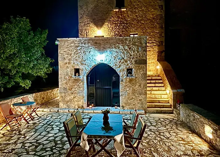 The Olive Tower In Mani Ferienhaus Ano Gardenitsa